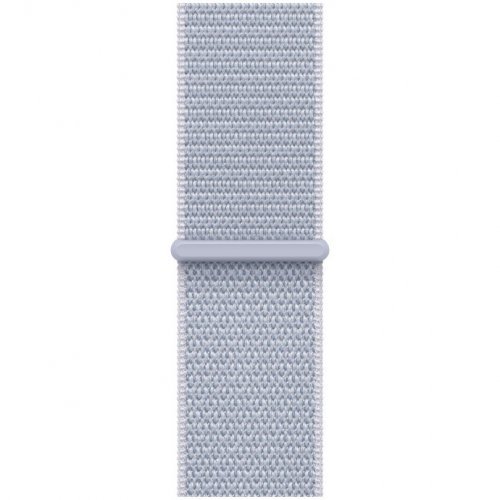 Apple Watch SE 2024, 40 мм, корпус из алюминия серебристого цвета, спортивный браслет дымчато-голубого цвета, MXEE3Q