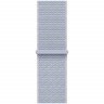 Apple Watch SE 2024, 40 мм, корпус из алюминия серебристого цвета, спортивный браслет дымчато-голубого цвета, MXEE3Q