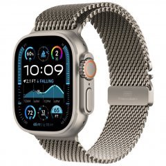 Apple Watch Ultra 2 GPS + Cellular, 49 мм, корпус из бежевого титана, ремешок Milanese бежевого цвета, L, MX5T3Q