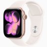 Apple Watch Series 11 GPS, 46 мм Rose Gold Aluminum Case with Light Blush Sport Band, M/L