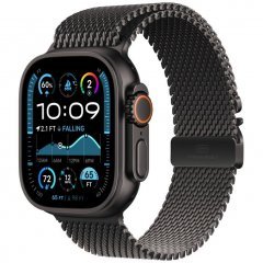 Apple Watch Ultra 2 GPS + Cellular, 49 мм, корпус из черного титана, ремешок Milanese черного цвета, размер M, MX5U3Q