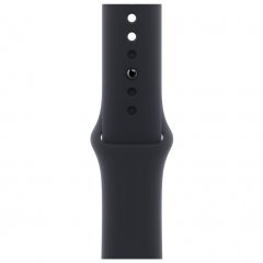 Apple Watch Series 9, 41 мм, корпус из алюминия цвета тёмная ночь, спортивный ремешок цвета тёмная ночь, размер S/M, MR8W3