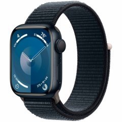 Apple Watch Series 9, 41 мм, корпус из алюминия цвета тёмная ночь, спортивный ремешок цвета тёмная ночь, MR8Y3