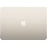 Apple MacBook Air 13" (M3, 8C CPU/10C GPU, 2024), 16 ГБ, 512 ГБ SSD, Starlight, Сияющая звезда, MXCU3
