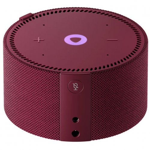 Умная колонка Яндекс мини c часами, красный гранат