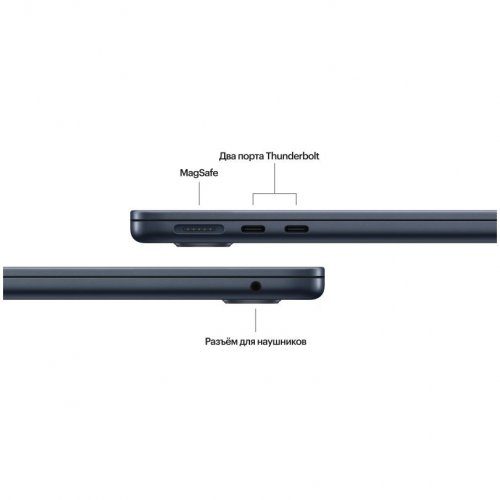 Apple MacBook Air 15" (M3, 8C CPU/10C GPU, 2024), 8 ГБ, 512 ГБ SSD, Midnight, полуночный черный, MRYV3