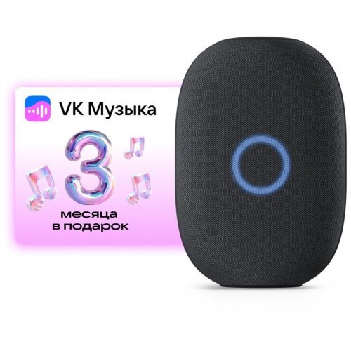 Умная колонка VK Капсула с голосовым помощником Марусей, черный