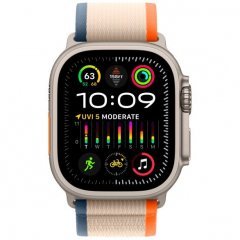 Apple Watch Ultra 2 GPS + Cellular, 49 мм, корпус из титана, ремешок Trail оранжевого/бежевого цвета, размер S/M, MRFL3