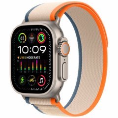 Apple Watch Ultra 2 GPS + Cellular, 49 мм, корпус из титана, ремешок Trail оранжевого/бежевого цвета, размер S/M, MRFL3