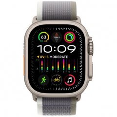 Apple Watch Ultra 2 GPS + Cellular, 49 мм, корпус из титана, ремешок Trail зеленого/серого цвета, размер S/M, MRFN3