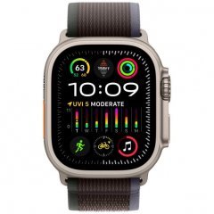 Apple Watch Ultra 2 GPS + Cellular, 49 мм, корпус из титана, ремешок Trail синего/черного цвета, размер S/M, MRFQ3