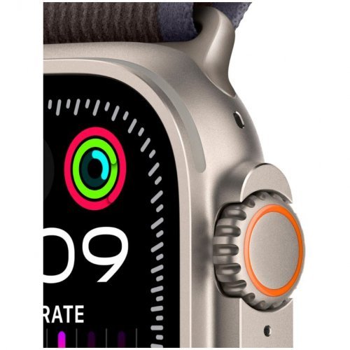 Apple Watch Ultra 2 GPS + Cellular, 49 мм, корпус из титана, ремешок Trail синего/черного цвета, размер M/L, MRFR3