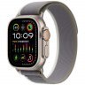 Apple Watch Ultra 2 GPS + Cellular, 49 мм, корпус из титана, ремешок Trail зеленого/серого цвета, размер M/L, MRFP3
