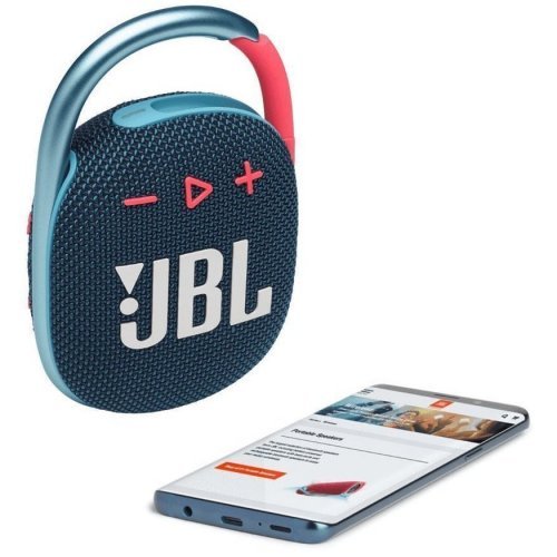 Портативная беспроводная колонка JBL Clip 4, Blue/Pink
