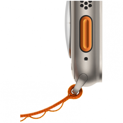 Apple Watch Ultra GPS + Cellular, 49 мм, корпус из титана, ремешок синий/серый, размер S/M, MNHH3