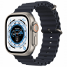 Apple Watch Ultra GPS + Cellular, 49 мм, корпус из титана, ремешок цвета «тёмная ночь», MQF63