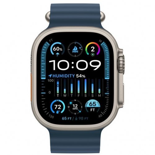 Apple Watch Ultra 2 GPS + Cellular, 49 мм, корпус из титана, ремешок Ocean синего цвета, MRF73