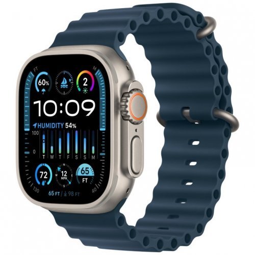Apple Watch Ultra 2 GPS + Cellular, 49 мм, корпус из титана, ремешок Ocean синего цвета, MRF73