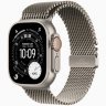 Apple Watch Ultra 3 GPS + Cellular, 49 мм Natural Titanium Case with Natural Titanium Milanese Loop, L