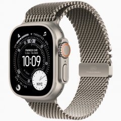 Apple Watch Ultra 3 GPS + Cellular, 49 мм Natural Titanium Case with Natural Titanium Milanese Loop, L
