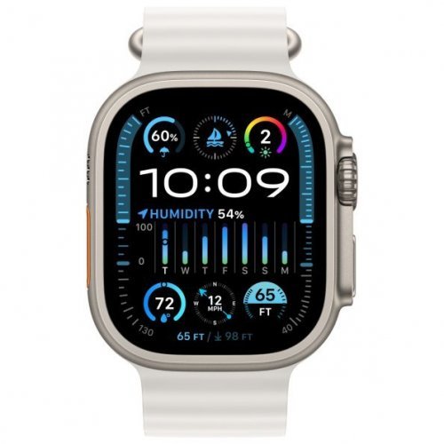 Apple Watch Ultra 2 GPS + Cellular, 49 мм, корпус из титана, ремешок Ocean белого цвета, MRF93