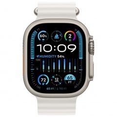 Apple Watch Ultra 2 GPS + Cellular, 49 мм, корпус из титана, ремешок Ocean белого цвета, MRF93