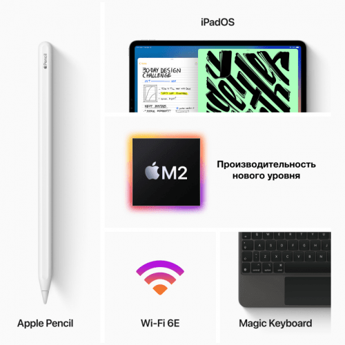 Apple iPad Pro (2022) 12,9" Wi-Fi 1 ТБ, Silver, Серебристый