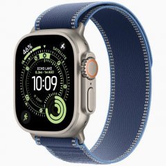 Apple Watch Ultra 3 GPS + Cellular, 49 мм Natural Titanium Case with Blue/Bright Blue Trail Loop, S/M