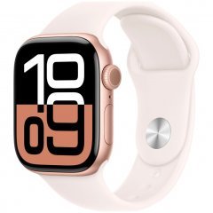 Apple Watch Series 10, 46 мм, корпус из алюминия цвета «розовое золото», спортивный ремешок цвета «румянец» M/L, MWWU3Q