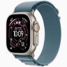 Apple Watch Ultra 3 GPS + Cellular, 49 мм Natural Titanium Case with Light Blue Alpine Loop, M