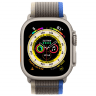 Apple Watch Ultra GPS + Cellular, 49 мм, корпус из титана, ремешок синий/серый, размер M/L, MQFV3
