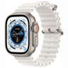 Apple Watch Ultra GPS + Cellular, 49 мм, корпус из титана, ремешок белого цвета, MNHF3