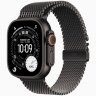 Apple Watch Ultra 3 GPS + Cellular, 49 мм Black Titanium Case with Black Titanium Milanese Loop, S