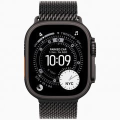 Apple Watch Ultra 3 GPS + Cellular, 49 мм Black Titanium Case with Black Titanium Milanese Loop, S