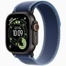 Apple Watch Ultra 3 GPS + Cellular, 49 мм Black Titanium Case with Blue/Bright Blue Trail Loop, S/M