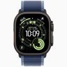 Apple Watch Ultra 3 GPS + Cellular, 49 мм Black Titanium Case with Blue/Bright Blue Trail Loop, M/L