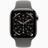 Apple Watch Series 11 GPS + Cellular, 42 мм Natural Titanium Case with Stone Gray Sport Band, S/M