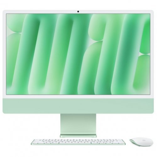 Apple iMac 24" Retina 4,5K (M4 8C CPU, 8C GPU, 2024), 16 ГБ, 256 ГБ SSD, зеленый, MWUE3