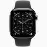 Apple Watch Series 11 GPS + Cellular, 42 мм Slate Titanium Case with Black Sport Band, S/M