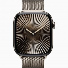 Apple Watch Series 10 GPS + Cellular, 46 мм Natural Titanium Case with Natural Milanese Loop, S/M, MC7Q4Q