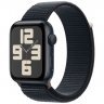 Apple Watch SE 2023, 40 мм, корпус из алюминия цвета тёмная ночь, спортивный браслет цвета тёмная ночь, MRE03