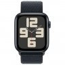 Apple Watch SE 2023, 40 мм, корпус из алюминия цвета тёмная ночь, спортивный браслет цвета тёмная ночь, MRE03