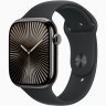 Apple Watch Series 10 GPS + Cellular, 46 мм Slate Titanium Case with Black Sport Band, M/L, MWYE3Q