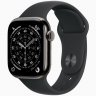 Apple Watch Series 11 GPS + Cellular, 46 мм Slate Titanium Case with Black Sport Band, M/L