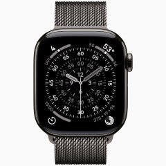Apple Watch Series 11 GPS + Cellular, 42 мм Slate Titanium Case with Slate Milanese Loop