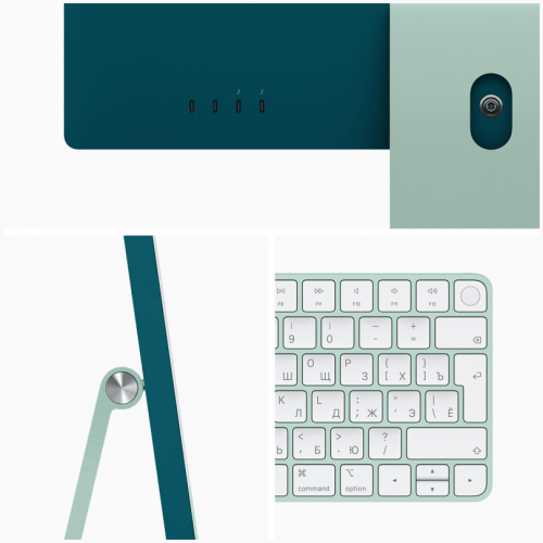 Apple iMac 24" Retina 4,5K, M3 (8C CPU, 10C GPU, 2023), 8 ГБ, 512 ГБ SSD, Green, Зелёный, MQRP3
