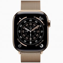Apple Watch Series 11 GPS + Cellular, 42 мм Gold Titanium Case with Gold Milanese Loop