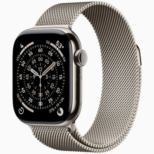 Apple Watch Series 11 GPS + Cellular, 42 мм Natural Titanium Case with Natural Milanese Loop