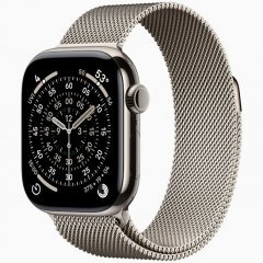 Apple Watch Series 11 GPS + Cellular, 42 мм Natural Titanium Case with Natural Milanese Loop