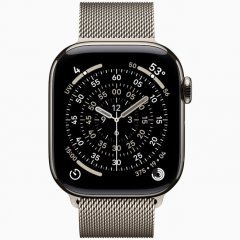 Apple Watch Series 11 GPS + Cellular, 46 мм Natural Titanium Case with Natural Milanese Loop